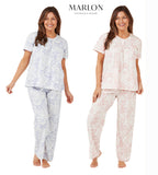 Marlon Palm print short sleeve pyjamas