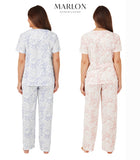 Marlon Palm print short sleeve pyjamas