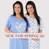 PACK OF 2 100% COTTON HEART NIGHTSHIRTS