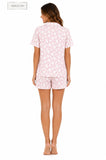 Ladies blush pink button through shorts satin pyjama’s - Indigo Sky