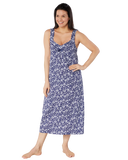 Summer Meadow Print 100% Cotton. Strappy stretch Jersey nightdress