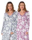 Luxury Knit long sleeve ladies nightdress