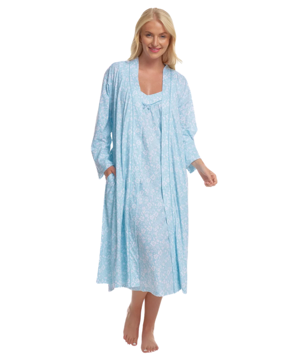 Summer Meadow 100% Stretch Cotton Jersey Gown / Wrap