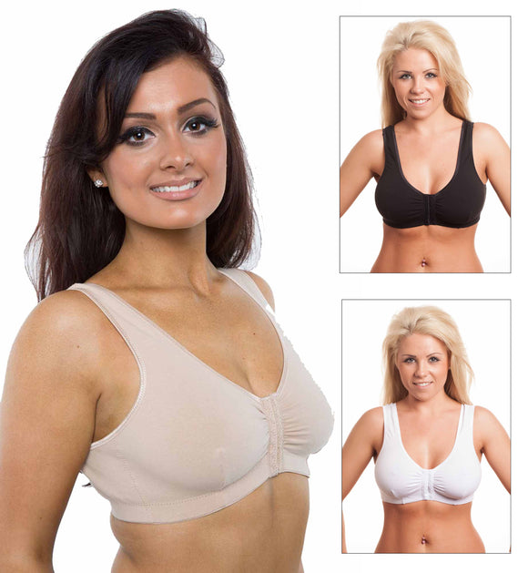 Front Fastening Non Wired Stretch Cotton Multi Cup Bra CB222 Gemm by Dipti