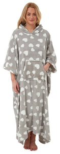 Luxury Hooded Fleece Poncho/ Lounger/ Kaftan  One Size by Suzy & Me