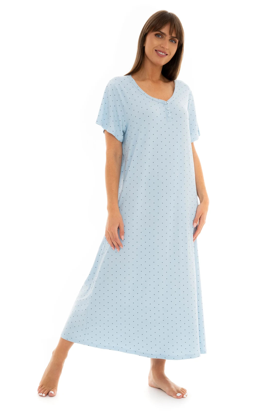 Ladies Suzy Me Luxury Soft Touch Jersey Plus Size Long Nightdress