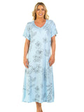 Supersoft Plus Size Charcoal Floral Nightdress Suzy & Me